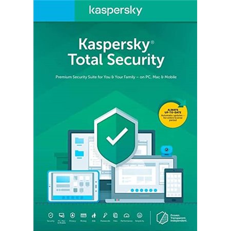 KASPERSKY TOTAL SECURITY 2023  PC / MAC / ANDROID/ IOS -1 ANNO- 5 DISPOSITIVI