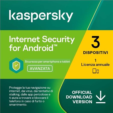 Kaspersky Internet Security for Android 2019-2025 - 3 Dispositivo - 1 Anno