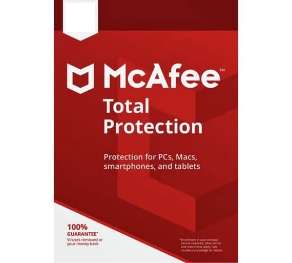 MCAFEE TOTAL PROTECTION 2022 - PC/ MAC/ ANDROID/ IOS- 1 DISPOSITIVO- 1 ANNO