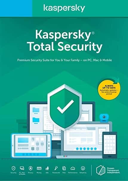 KASPERSKY TOTAL SECURITY 2022  PC / MAC / ANDROID/ IOS -1 ANNO- 10 DISPOSITIVI MO