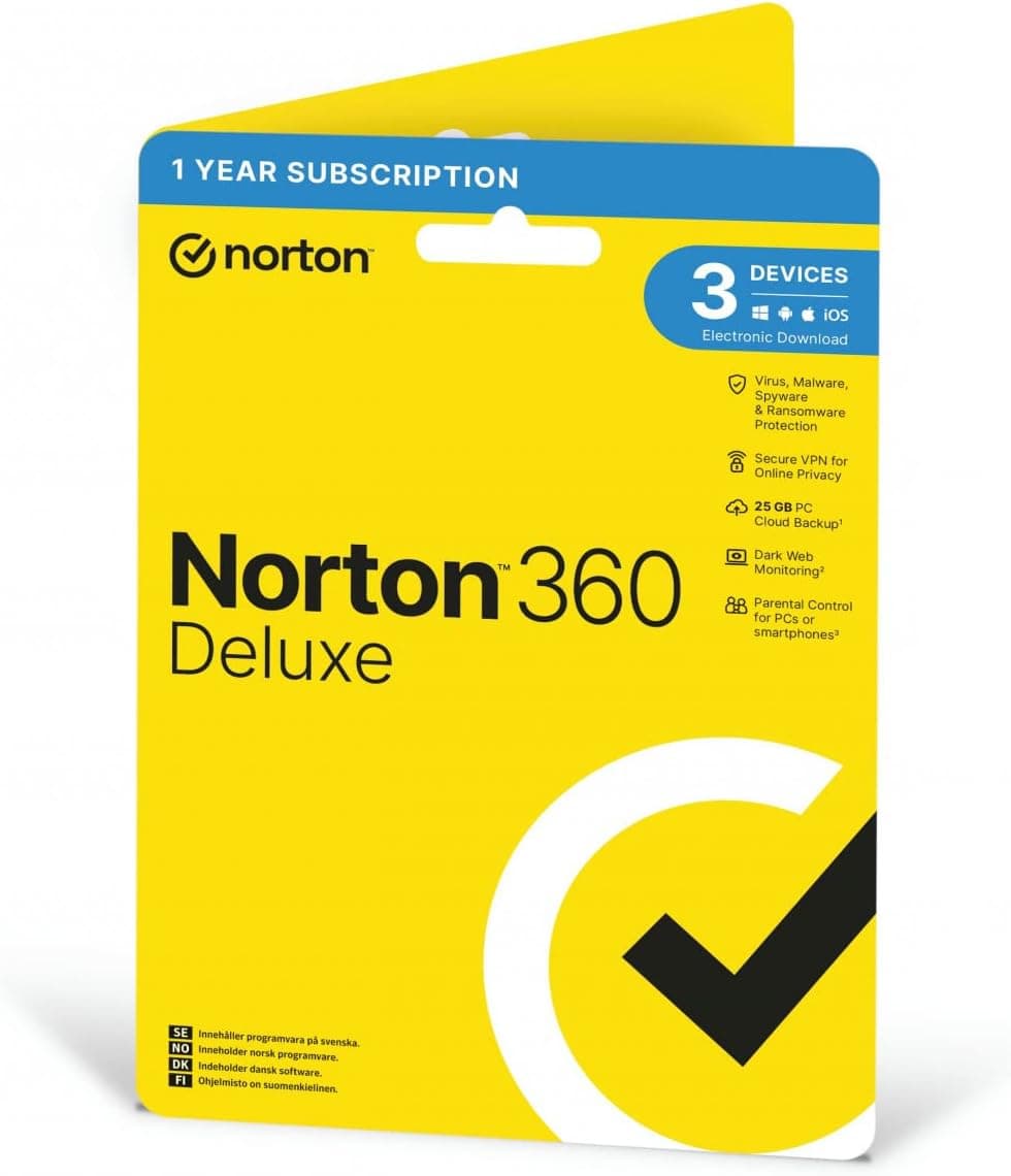 Norton 360 deluxe 2019-2025  - PC / MAC / ANDROID / IOS-1 ANNO- 3 DISPOSITIVI