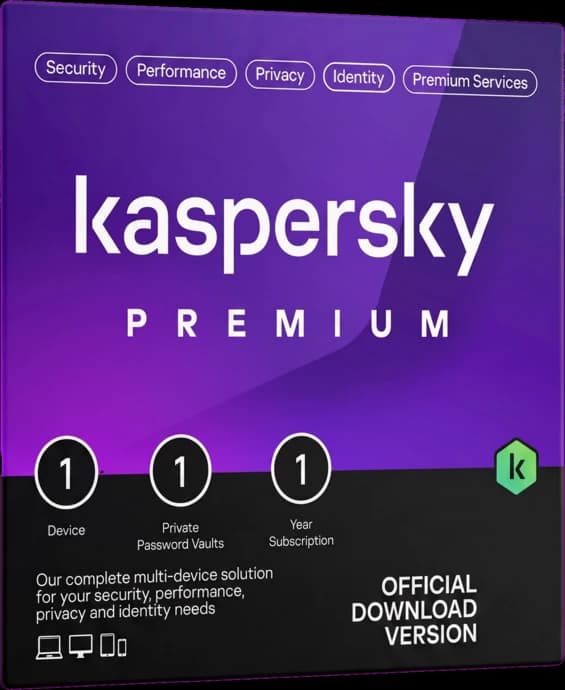 KASPERSKY PREMIUM 2026 PC / MAC / ANDROID/ IOS -1 AN- 1 APPAREIL
